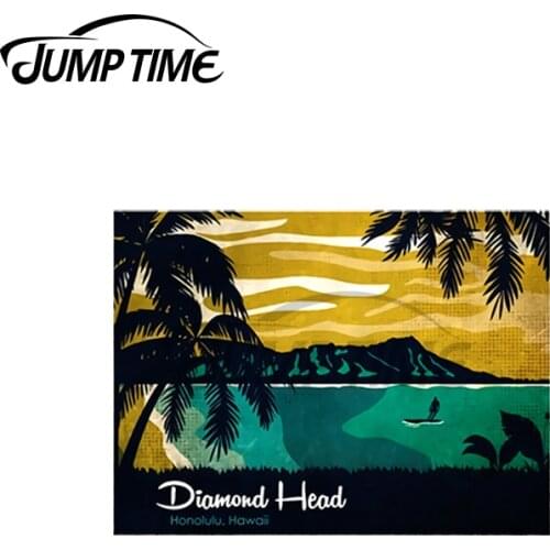 JumpTime 13 x 4.8cm For Diamond Head Hawaii Waterproof Laptop Windows Car Stickers Refrigerator Cartoon Decal VAN Graphics