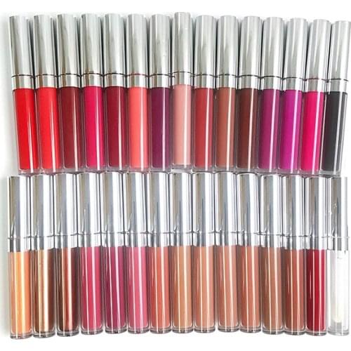 Silver Lid Matte Metallic Lip Gloss Private Label Nonstick Cup Long Lasting Liquid Lipstick Bulk Cosmetics Wholesale