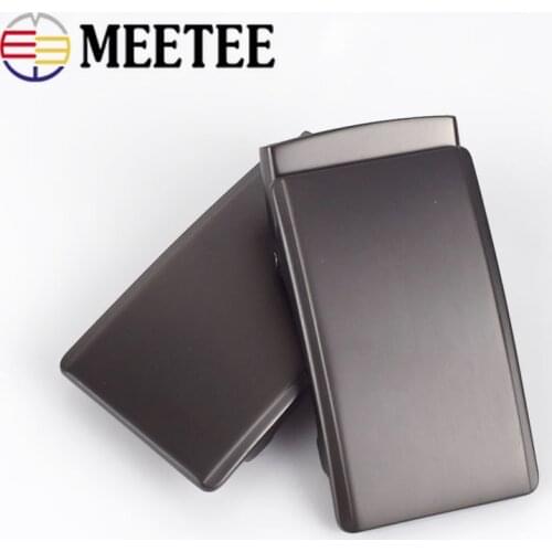 Meetee 1pc/2pcs ID36mm Alloy Toothless Automatic Buckle Belt Head Fot 33-35mm Belts Buckles DIY Leathercrafts Accessories YK075