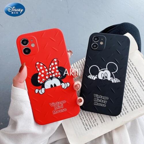 Disney Mickey Minnie All-inclusive Soft Case for iPhone 12 11 Pro Max XR XS Max 7 8 Plus X SE TPU Full Body Phone Back Cover