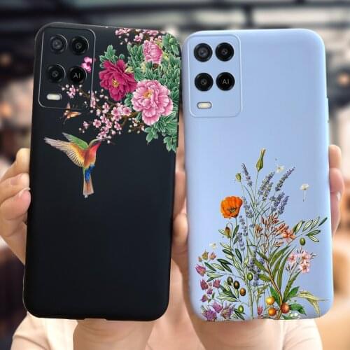 Soft Case For OPPO A54 CPH2239 Funda Fresh Flower Phone Protective Cover For OPPO A54 5G CPH2195 Case Soft Coque A 54 2021 Shell