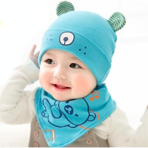 2021 New Arrivals Newborn baby Boy Girl infant hat lovely ear protector thick winter boy with velvet