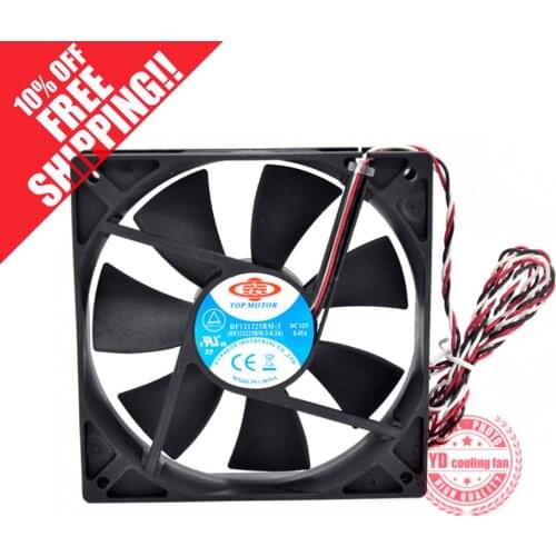NEW TOP MOTOR DF121225BM 12025 12CM 3PIN 12V 0.45A cooling fan