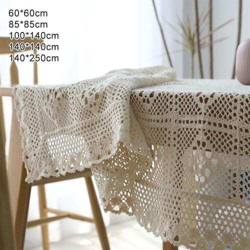 Hollow Decorative Table Cloth Lace Tablecloth Rectangular Elegant Coffee Table Cover Wedding Manteles Table Cloth Home Decor