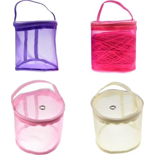 Empty Mesh Knitting Yarn Storage Bag Hollow Crochet Hook Knit Needles Packet Bag DIY Craft Sewing Crocheting Tools Accessories