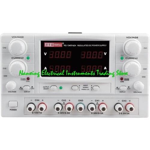 RS1345F/RS1343F/RS1342F Four-channel 4CH High precision DC stabilized power supply Power Supply 30V,5A/3A/2A,4-digit display