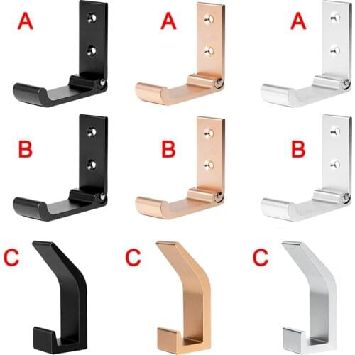 Folding Hooks Wall Door Clothes Coat Hat Bags Hangers Aluminum Alloy Kitchen Bathroom Rustproof Towel Hooks Foldable STTA889