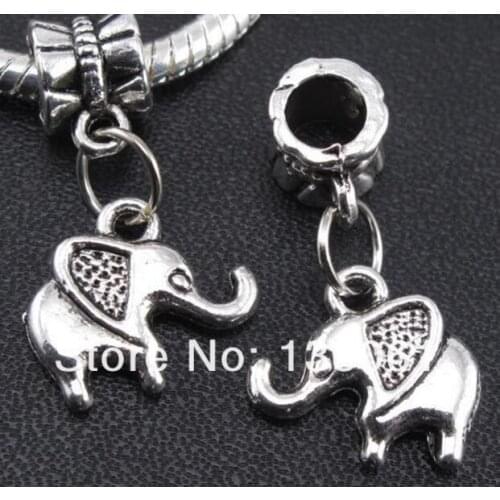 Vintage Silver Elephant Leaf Butterfly Duck Deer Snowflake Bear Fairy Rhinestone Butterfly Charm Pendant Women Jewelry Mixed E27