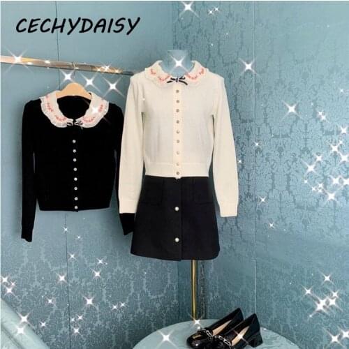 Women Vintage Sweater Cardigans Clothes Single Breasted Autumn Spring 2021 New Fashion Cottagecore Harajuku Tops Knitted Outwear