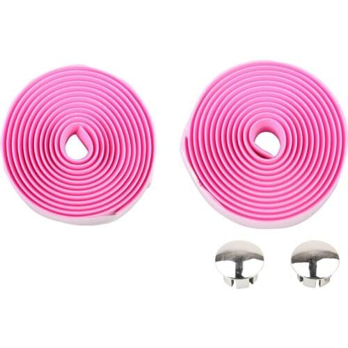 1 Pair Bike Bicycle Handlebar Tape with Plugs Elastic Rubber Foam Anti-Slip Cycling Handle Bar Wrap for Most of Bike XR-Hot