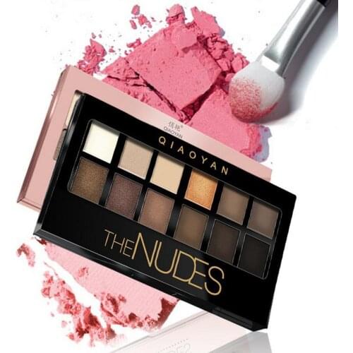 12colors Nude Eyeshadow Powder Makeup Palette Matte Warm Shimmer Earth Make Eyeshadow New Powder Eye Makeup Pigmented Color J1F9