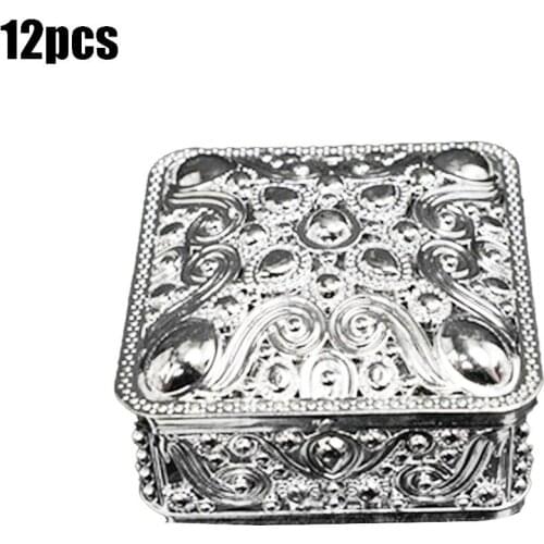 12pcs/Wedding 8*8*4cm Favour Favor Sweet Cake Gift Candy Treasure Boxes Party Package 100% Brand New In Stock