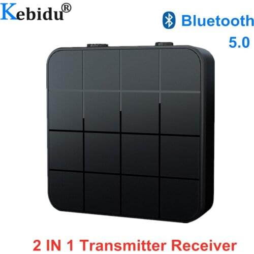 2 IN 1 Bluetooth 5.0 Audio Music Transmitter Receiver 3.5mm Jack Wireless Adapter Stereo Audio Dongle For TV Car Home Speakers