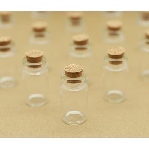 24 pieces 22*40mm 8ml Small Glass Bottles Stopper Test tube Tiny Jars Storage Transparent Vial Glass Jar Mini Cork Bottle Gift