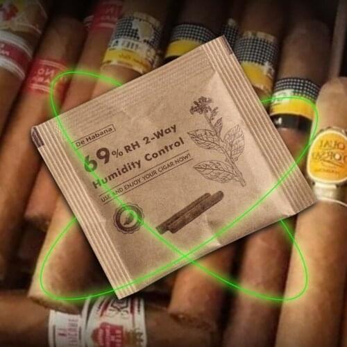 8g 69% RH 2-Way Humidity Control for Cigars Tobacco Humidifier Moisturizing Package Cigar Slices Resealable Bag