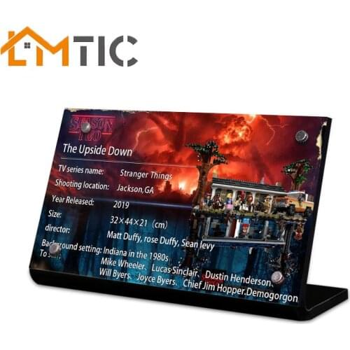 Acrylic display stand brand suitable for model 75810 stranger things upside down toy blocks