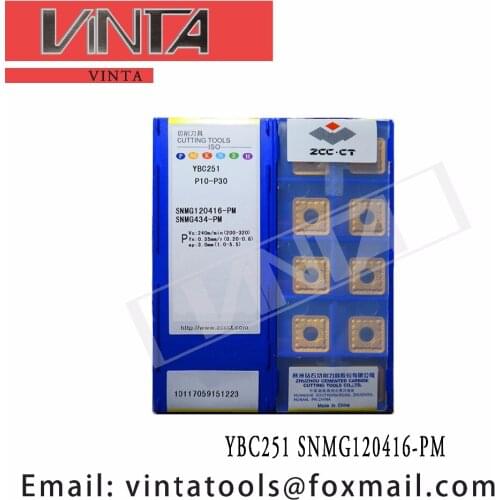 Free shipping high quality 10pcs/lots YBC251 SNMG120416-PM cnc carbide threading inserts cutting blade tools