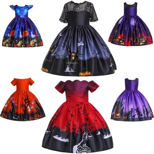 Black Girls Tutu Dress Tulle O-neck Girl Dresses Kids Girl Ball Gown Dress Halloween Costume Elegant Princess Dress