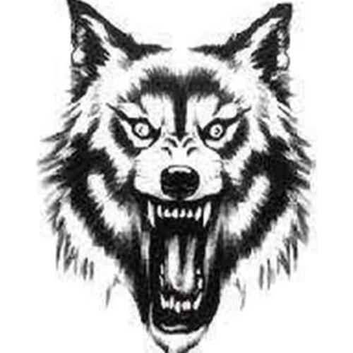 Black Wolf Totem Waterproof Fake Tattoo Stickers For Men Women Arm Body Art Temporary Tattos Water Transfer Decals Tatoo