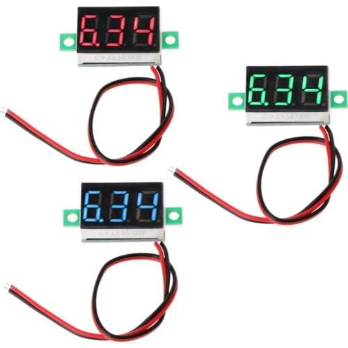 Mini Digital Voltmeter 0.36" 2-wires DC 2.5-32V LED Volt Meter Voltage Gauge DC Voltmeter
