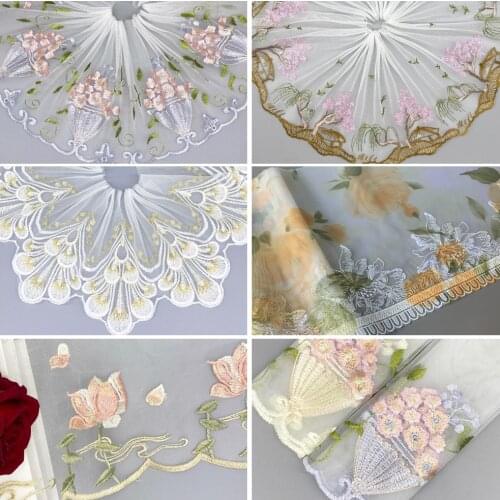 28yards Colorful mesh lace decoration curtain accessories Handmade DIY Garment needlework sewing fabric Doll lace dress 146