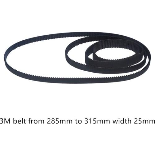 HTD 3M Timing belt length from 300mm to 327mm width 25mm Rubber HTD3M synchronous 300-3M 327-3M closed-loop