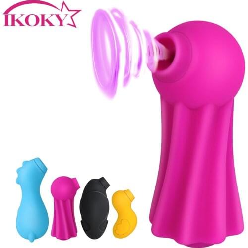 IKOKY 7 Speeds Nipple Sucking Vibrator Vibrating Oral Sex Clitoris Sucker Stimulator Sex Toys for Women Female Masturbator