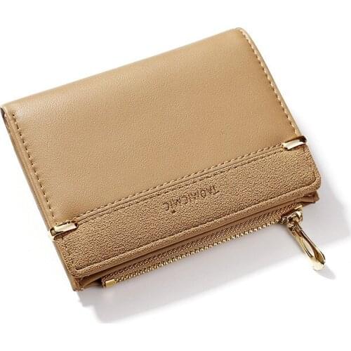 Women Wallets Leather Female Purse Mini Hasp Solid Multi-Cards Holder Fashion Coin Short Wallets Slim Small Wallet Zipper Hasp