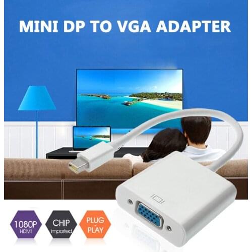 Mini DP DisplayPort to VGA Display Port Cable Adapter for iMac Late 2009 Macbook Pro Mid 2010