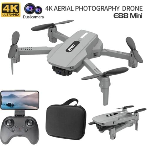 2021 New Share Funbay E88 Mini Drone 4k HD Dual Cameras Vision Positioning WiFi Fpv Drone Height Conservation Rc Quadcopter