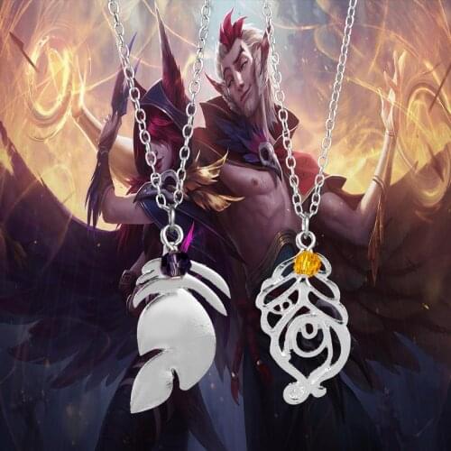 League Legends XAYAH and RAKAN Couples Necklace LOL Jewelry Charms Pendant Choker Necklaces Collier