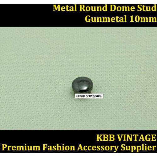 Punk DIY Metal Round Dome Stud 10mm in Gunmetal with 4 Prongs Claws for Leather Craft/Bag/Shoe/Clothing/Cap/Jacket