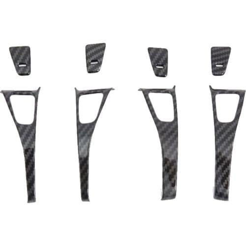 Car Inner Door Armrest Trim Kit ABS Plastic Corrosion Resistant Armrest Button Cover Trim for Tesla Model 3 2017-2019