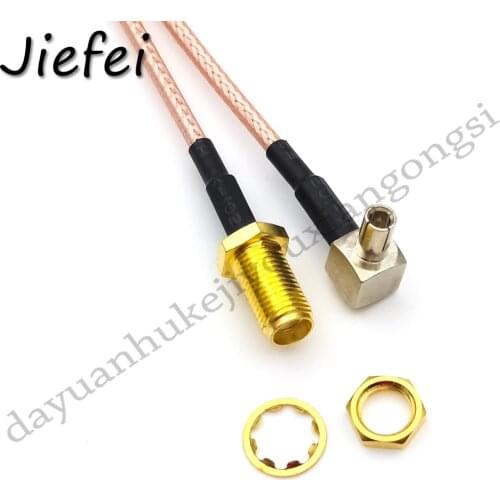 20-100pcs RF Connector SMA female to CRC9 Cable F Female to CRC9 /TS9 Rightangle RG316 Pigtail Cable 15cm 20cm 30cm 50cm