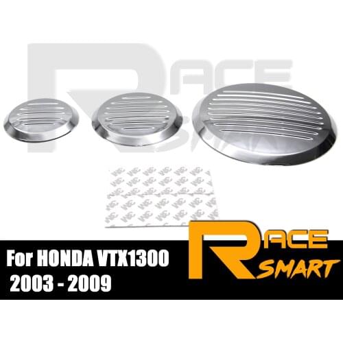 VTX1300 Motorcycle Engine Cover Case Tank Side Decor Insert Set For HONDA VTX 1300 2003 04 05 06 07 08 2009 ABS Plastic Chrome