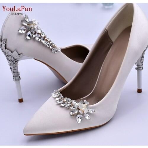 YouLaPan X35 Bridal Shoes Clip Rhinestone High Heel Shoe Buckle Charm Women Shoe Clip Handmade Laddies Wedding Shoe Accessories