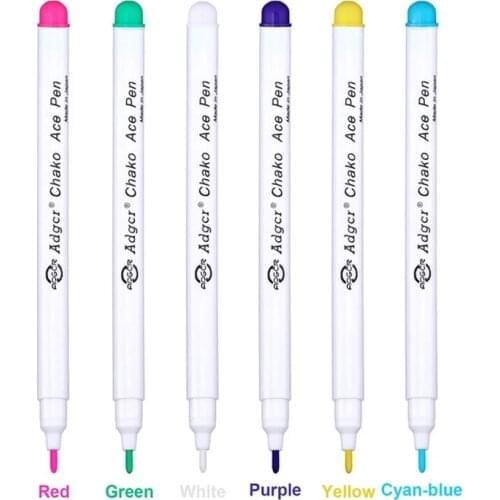 1/6pcs Fabric Markers Soluble Sewing Water Erasable Pens Grommet Ink Marking Pens DIY Needlework Sewing Accessories