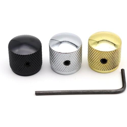 1pcs Metal Potentiometer Dome Knob Control Knob Volume Audio Electric Guitar Bass Screw Type