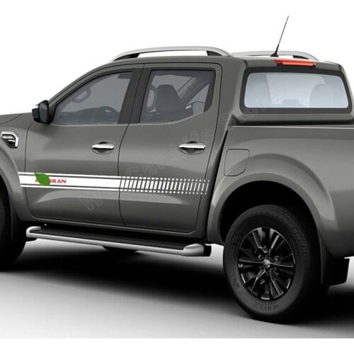 2 Pcs Car Racing Sports Long Stripe Sticker for Renault Alaskan Car Styling DIY Sticker Auto Sport Styling Decals