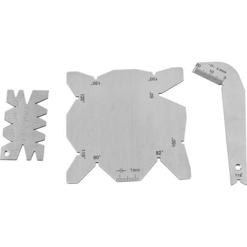 Drill bits angle gauge 3pcs set Dirll sharpener tools S/S inspection Angle Gauge