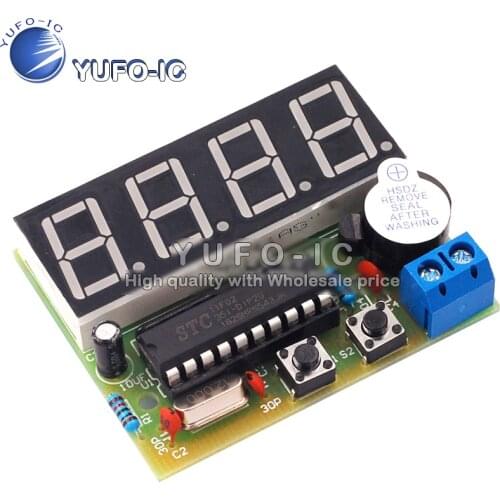 4-bit digital electronic clock 1 chip microcomputer digital clock DIY electronic production kit c51 four-bit clock making parts