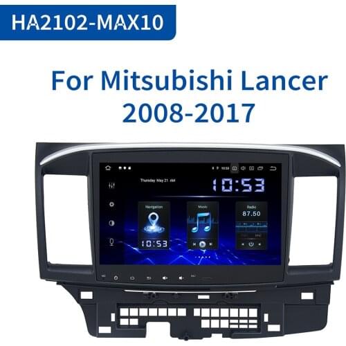 Dasaita 10.2" IPS Touch Screen Android 10 Car Radio Multimedia Player for Mitsubishi Lancer 2008-2017 GPS Navigation 4G RAM 1din
