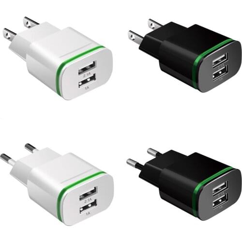 Fast charger 5V/2A 2 USB Charger For iPhone samsung Universal Smart USB Light Charger for huawei xiaomi charing