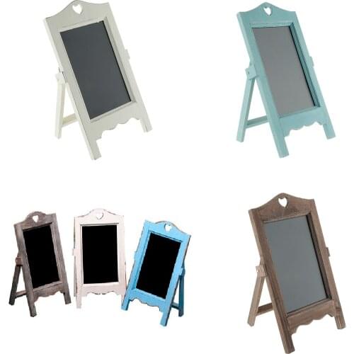 Wooden Message Board Mini Blackboard Desktop Ornament Pub Bar Coffee Cafe Decoration