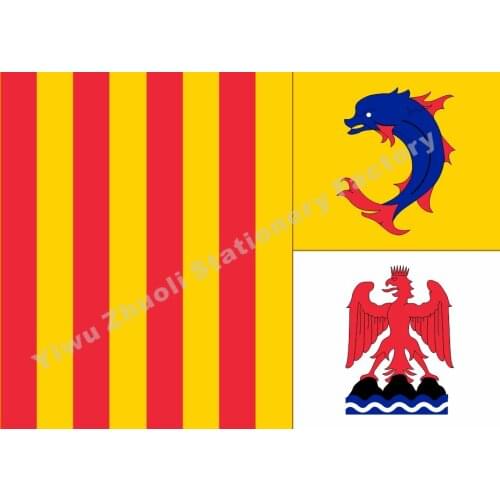 France Provence Alpes Cote dAzur Flag 150X90cm (3x5FT) 120g 100D Polyester Double Stitched High Quality Banner Free Shipping
