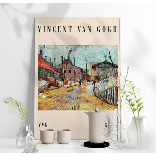 Vincent Van Gogh Print, The Factory Painting Van Gogh, Birthday Gift Idea, Housewarming Gift, Towns Still Life Print Home Decor