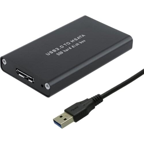 5Gbps USB 3.0 to mSATA SSD Enclosure USB3.0 to mini-SATA Hard Disk adapter msata SSD External HDD Mobile Box