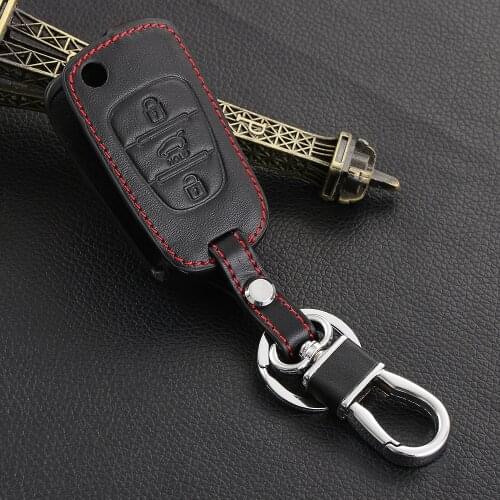 Car remote key leather cover For KIA Rio K2 K3 K5 Sportage Sorento SOUL sedan hatchback, car accessories