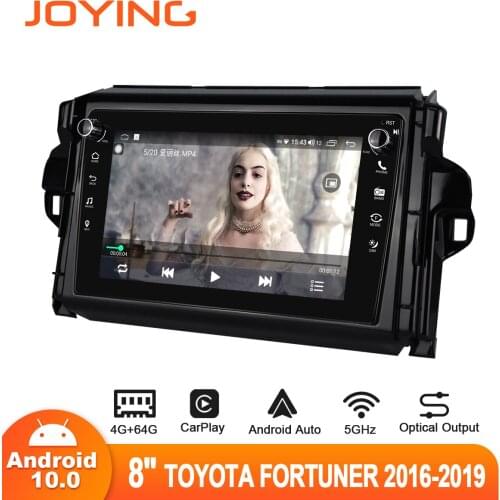JOYING 1 din Android Multimedia Head Unit Car Radio GPS Autoradio For Toyota Fortuner 2016-2019 With 8 Inch IPS Screen 1280X720