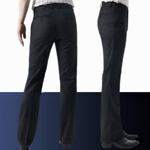 Mens Suit pants New Mens Khaki FIared pants Slim Korean version of the big pants Mens Casual trousers More sizes 29-36 37